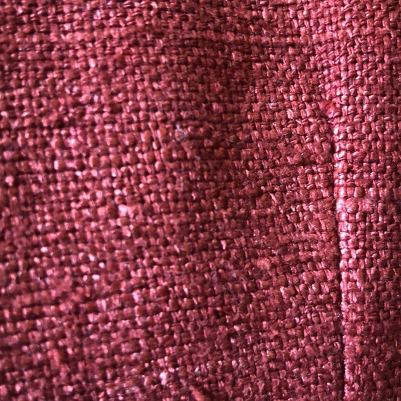 Vtg 90s Y2K ANN TAYLOR Size 6 Longline Blazer 100% Nubby Silk Pumpkin Spice FALL - Picture 15 of 16